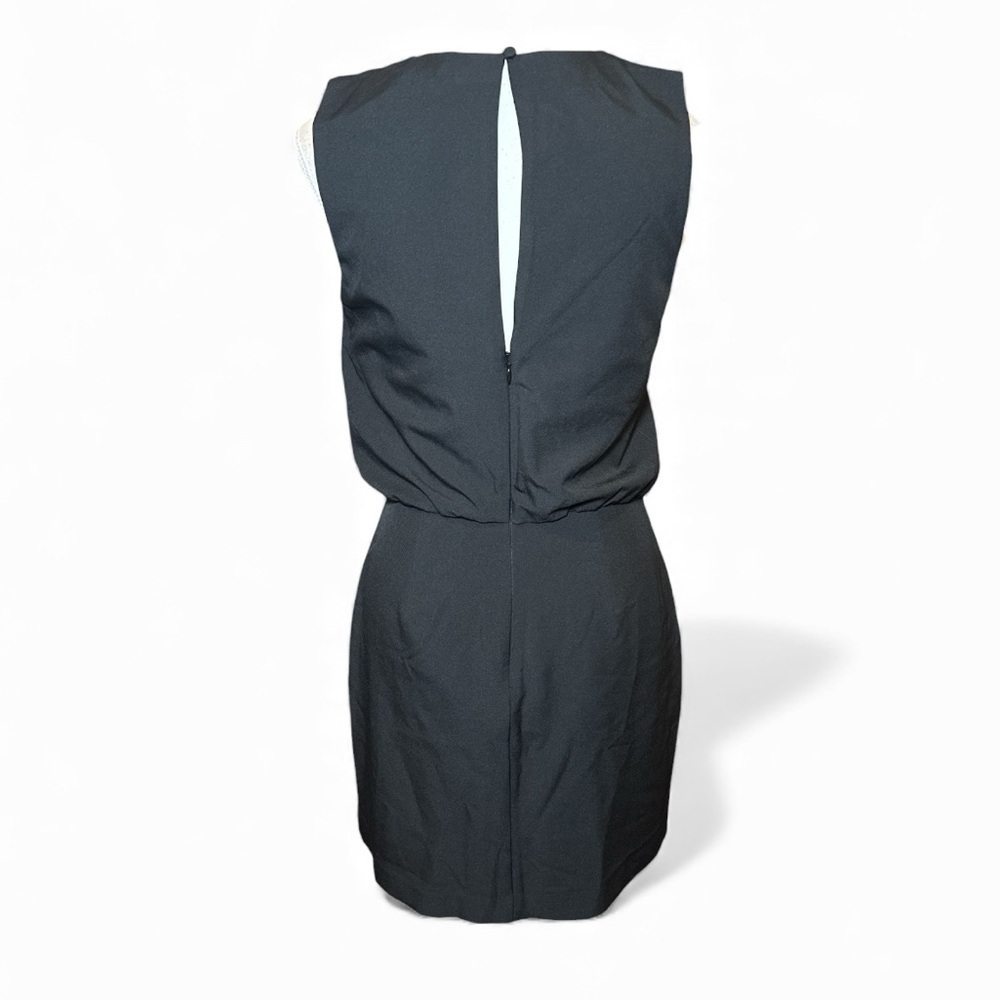 Banana Republic NWT Black Sculpted Blousant Waist Sleeveless Mini Dress Sz 2 - Picture 4 of 11